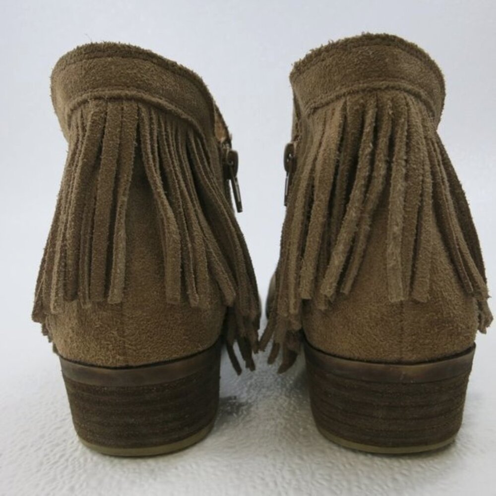 Lucky Brand Suede Leather Fringe Boots Shoes Women's Footwear Size 7.5 M - Picture 6 of 7